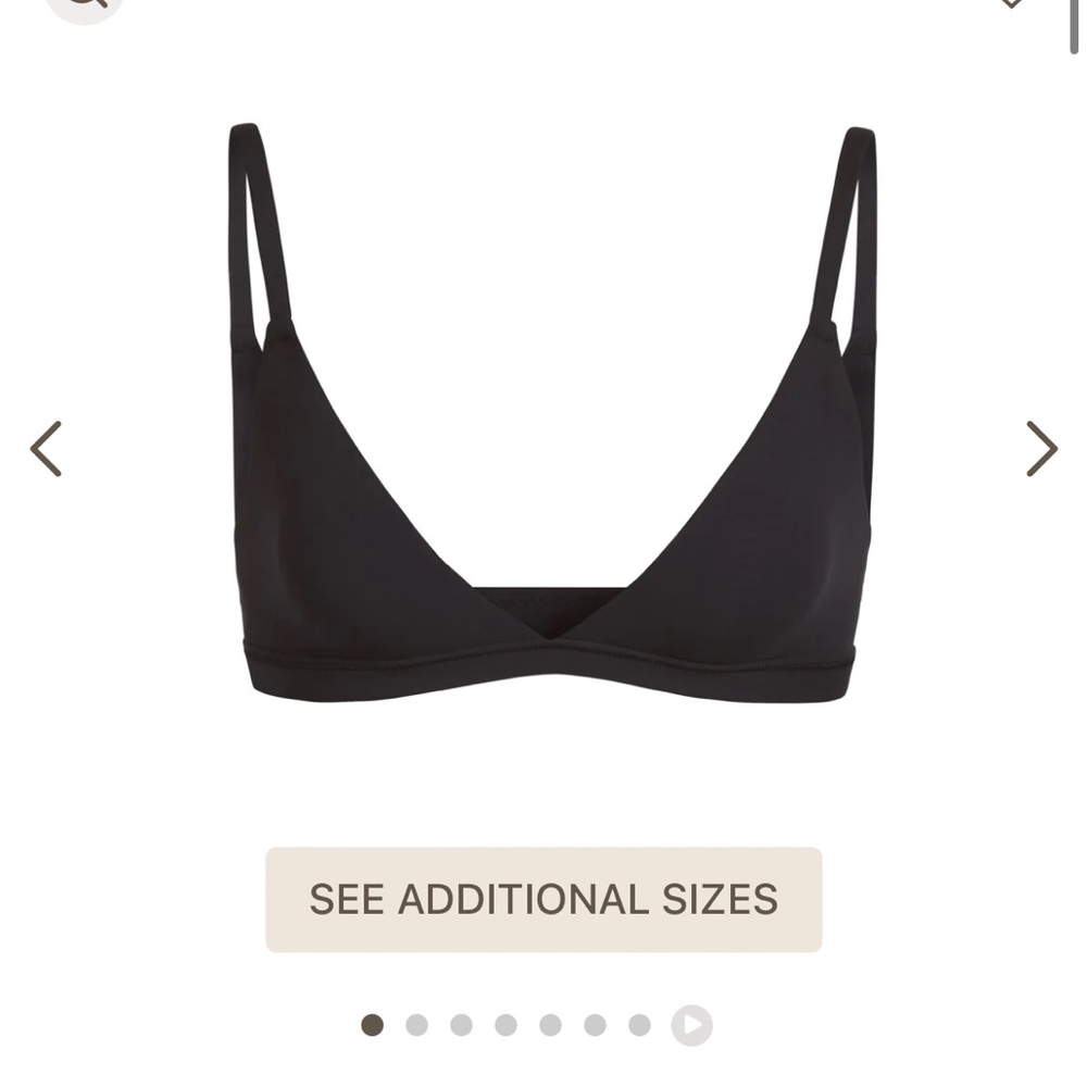 Skims fits everybody triangle bralette in black M